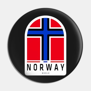 Norway Flag Sticker, For Norway Lovers Pin