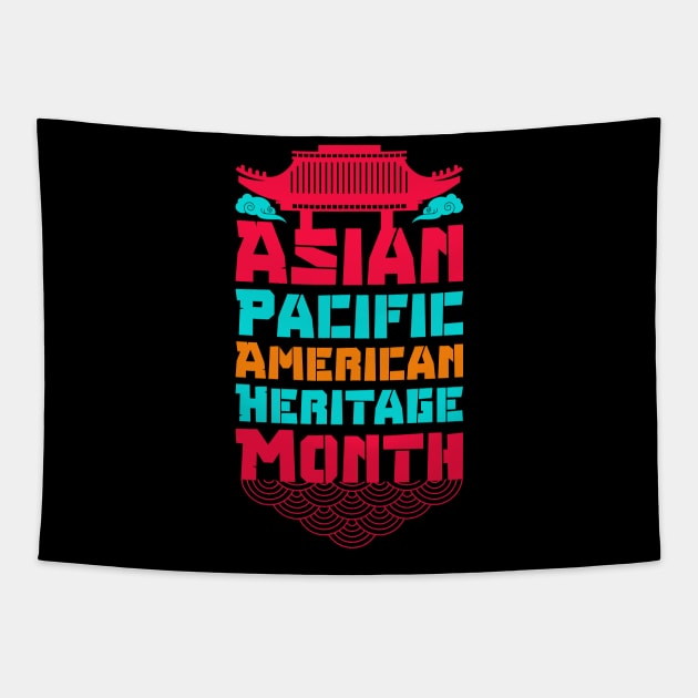 aapi month gift :Asian Pacific American Heritage Month Tapestry by Mr_tee