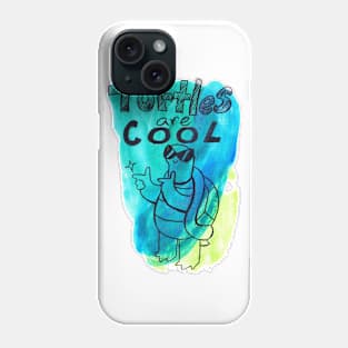 Turtles Are Cool Watercolor Phone Case