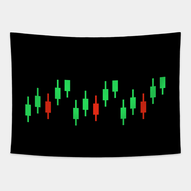 trading candlestick Tapestry by Leap Arts