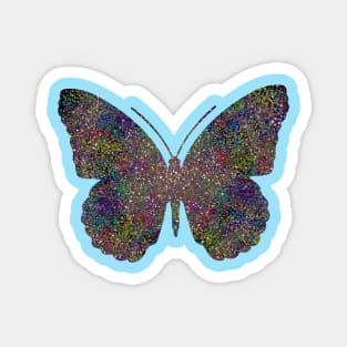 Glam Rainbow Metallic Butterfly Magnet