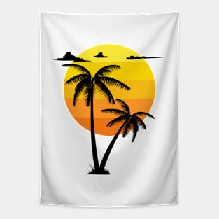 Palm Tree and Sun Tapestry