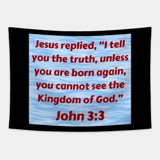 Bible Verse John 3:3 Tapestry