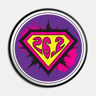 26.2 miles / Marathon Super-hero Pin