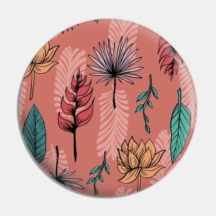 Tropical Flower Pattern Pin