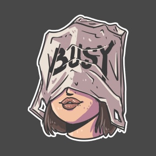 Busy Girl Head T-Shirt