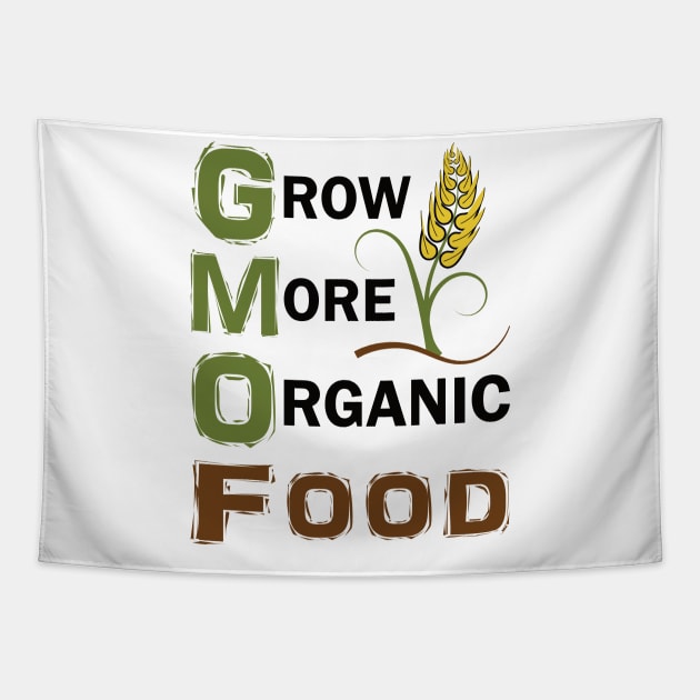 GMO Against Slogan Tapestry by SueNordicDesigns