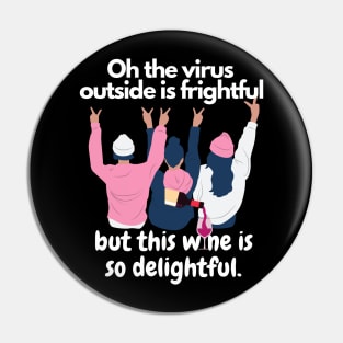 Oh The Virus Outside Is Frightful But The Wine Is So Delightful Pin