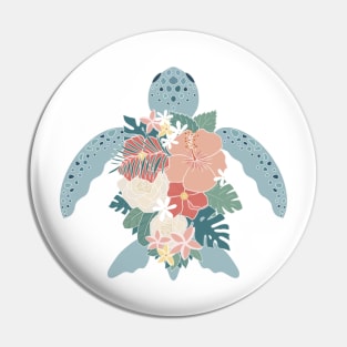 Floral Turtle - Tropical Pin