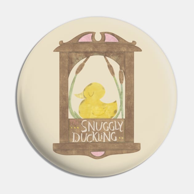 Snuggly Duckling Tangled Sign T-shirt Pin by janiejanedesign