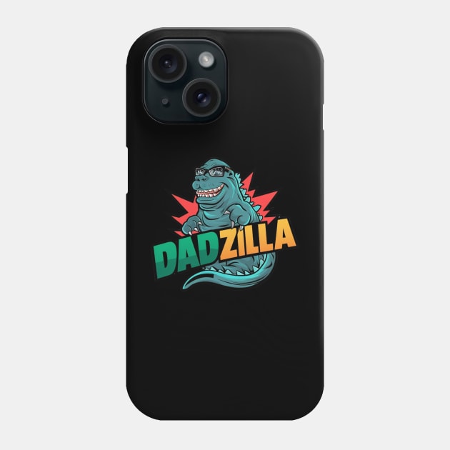 Fathers Day Worlds Best Dad Father Birthday Gift For Daddy New Dad Godzilla Dad To Be Funny Present Japanese Film Phone Case by DeanWardDesigns