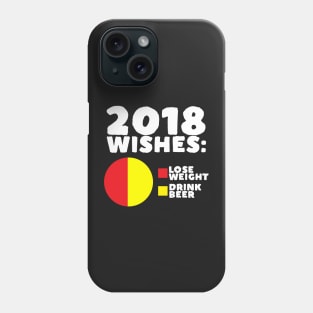 2018 Wishes: Lose Weight Drink Beer Phone Case