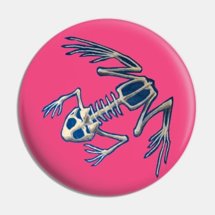 Skeleton Frog Pin