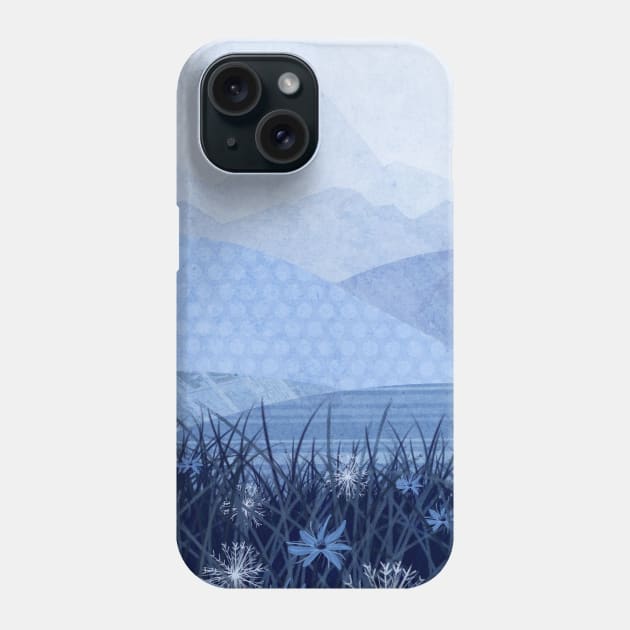 Blue Landscape Phone Case by KatherineBlowerDesigns