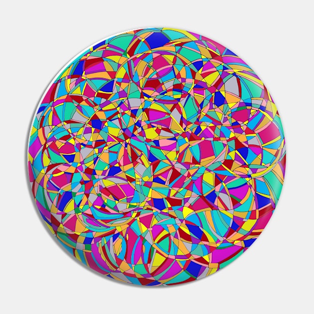 Hypnotic Circles Pin by icarusismartdesigns