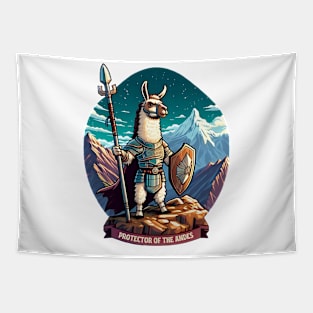 llama warrior lovers Tapestry