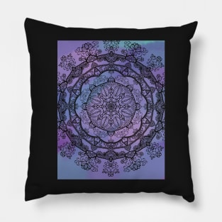 Winter toned mandala design Pillow