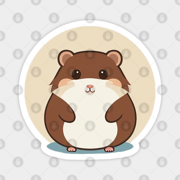 Cute little happy hamster Magnet by CursedContent