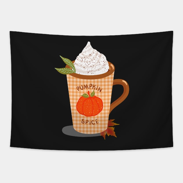 Pumpkin Spice Latte Tapestry by MarcyBrennanArt