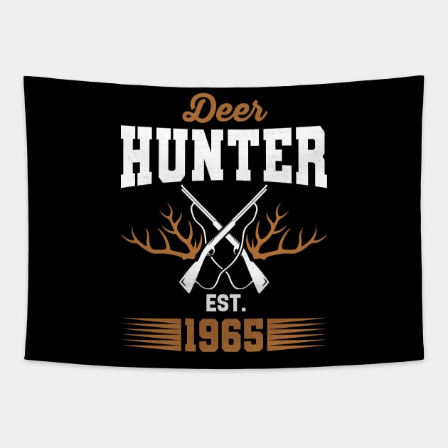 Gifts for 56 Year Old Deer Hunter 1965 Hunting 56th Birthday Gift Ideas Tapestry by uglygiftideas