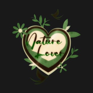 Nature Lover Earth Day Heart Design T-Shirt