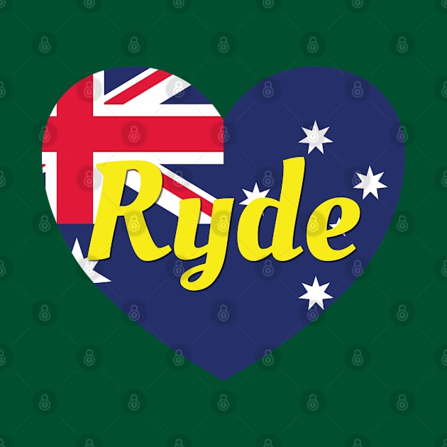 Ryde NSW Australia Australian Flag Heart by DPattonPD