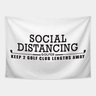 SOCIAL DISTANCING GOLFER - Black Tapestry