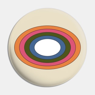 Vintage Retro Rainbow Ellipse Pin