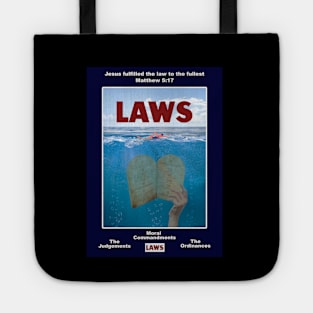 The laws of Moses coming out of the water, satirical meme Tote