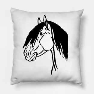 Heavy Horse profile Pillow