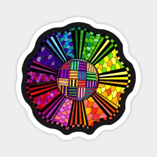 Psychedelic Abstract colourful work 80 Crest Magnet