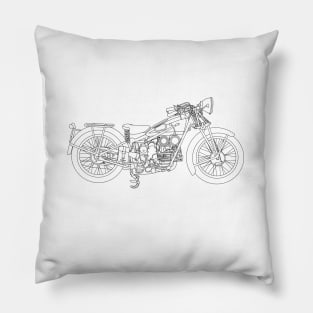 Retro motorcycle Pillow