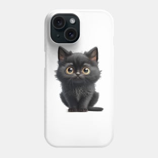 Cat Kitten Cute Adorable Humorous Illustration Phone Case