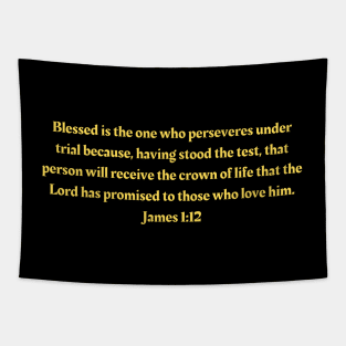 Bible Verse James 1:12 Tapestry