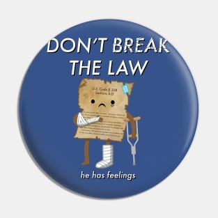 Don't Break The Law Pin