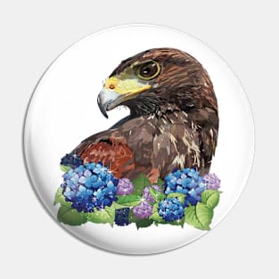 harris hawk Pin