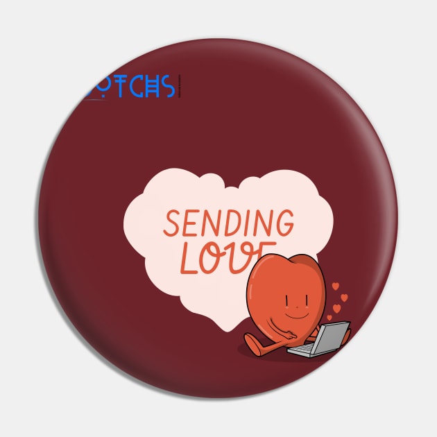 sending love - Dotchs Pin by Dotchs