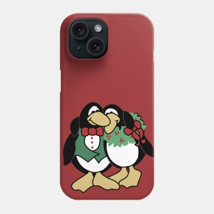 Christmas Penguin Couple In Love Phone Case