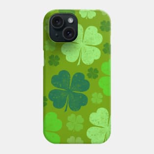 Green Clovers, Lucky Clovers, Saint Patrick's Day Phone Case