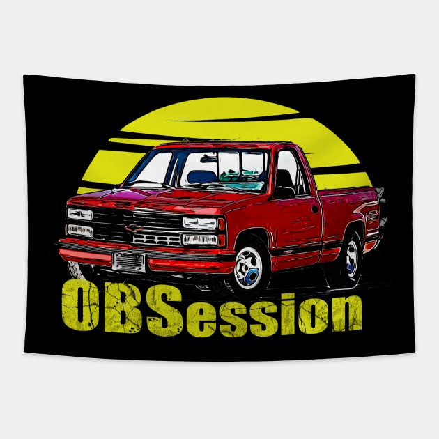 OBS Obsession Chevy C/K trucks General Motors 1988 and 1998 pickup trucks, heavy-duty trucks square body Old body style Tapestry by JayD World