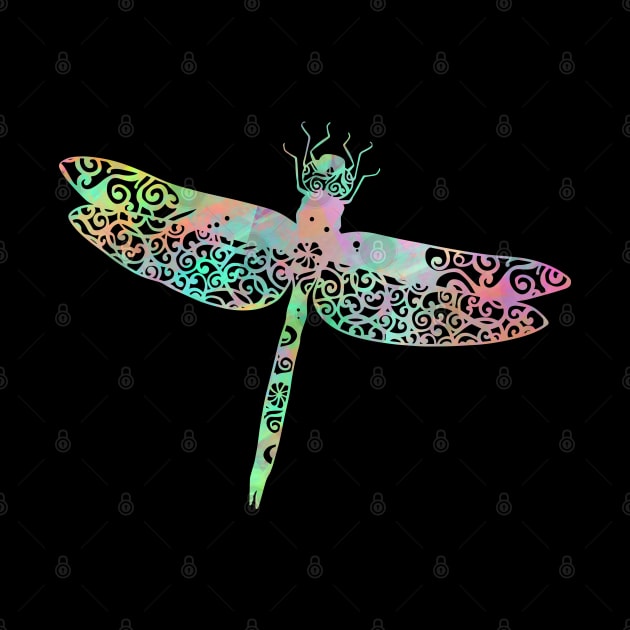 Dragonfly Mandala Magical Color Light Art by Rosemarie Guieb Designs