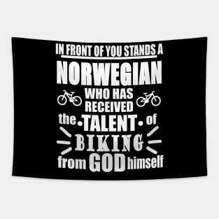 Norwegian Gift Biking Bike Tour Scandinavia Tapestry