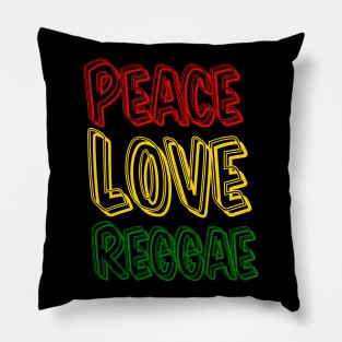 Peace, Love, Good Vibes, Reggae Pillow