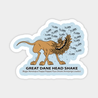 Great Dane Head Shake Magnet