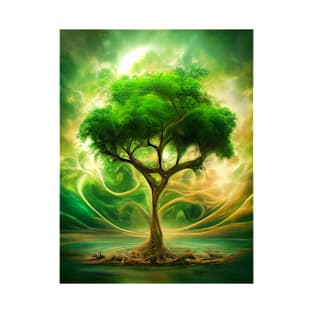 Tree Of Life Artwork, Green, Landscape, Tree, Nature T-Shirt