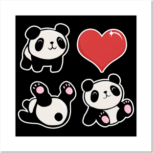 Kawaii chibi cute panda Poster by ChibiInstant
