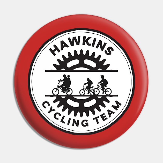 Hawkins Cycling Team - Red and White - Fantasy Pin by Fenay-Designs