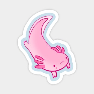 Cute happy axolotl illustration Magnet