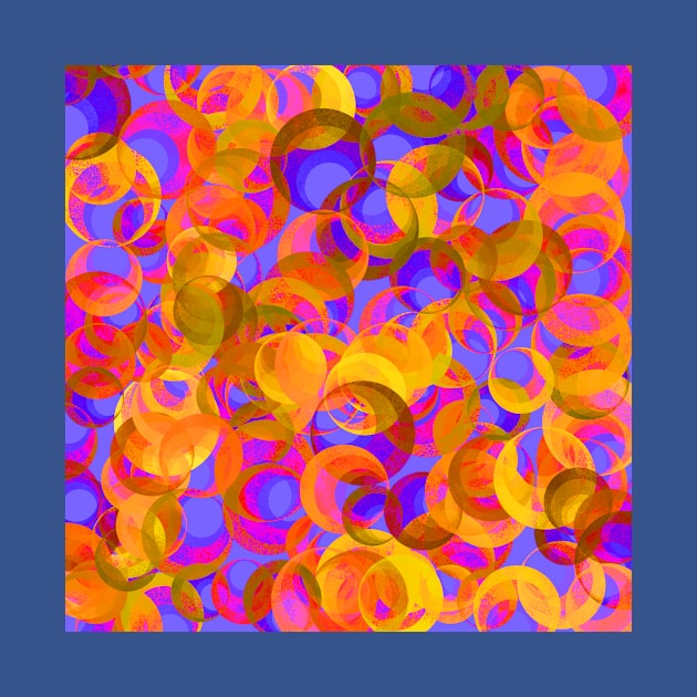 Bubble Abstract Yellow Pink Blue by Klssaginaw