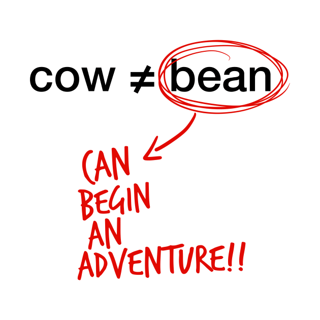 cow and bean by byebyesally